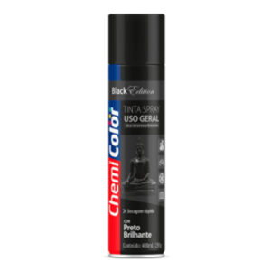 CHEMICOLOR SPRAY USO GERAL PRETO BRILHANTE 400ml