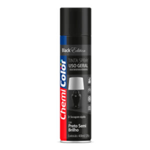 CHEMICOLOR SPRAY USO GERAL PRETO SEMI BRILHANTE 400ml