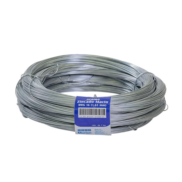 MORLAN ARAME GALVANIZADO ZINCADO MACIO BWG 16