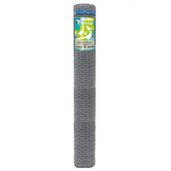 MORLAN TELA PARA GALINHEIROS HEXAGONAL COLEIRA BRANCA 2 BWG 22 X 1.80M X 50M