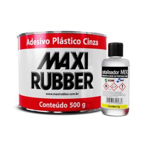 MAXI RUBBER ADESIVO PLASTICO BRANCO 500G (CX12)