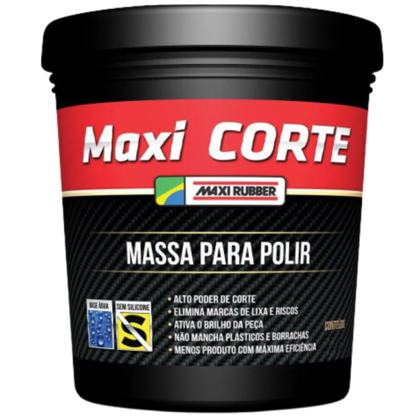MAXI RUBBER MAXI CORTE MASSA DE POLIR N.2 500G (CX06)