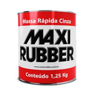 MAXI RUBBER MASSA RAPIDA CINZA 0.9L (CX12)