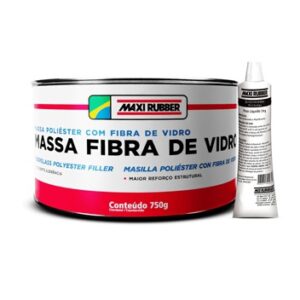 MAXI RUBBER MASSA POLIESTER C/ FIBRA DE VIDRO 750G (CX12)